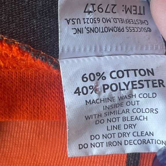 SF Giants Shirt Adult Medium Orange Gray Raglan Baseball MLB 2010 - Picture 8 of 12